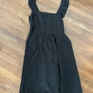 Black Ruffle Strap Dress